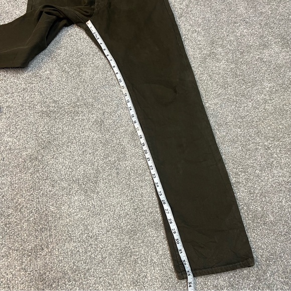 Polo Ralph Lauren Jeans Mens 34x32 Dark Green Varick Slim 625 Button Fly Denim - Picture 2 of 12